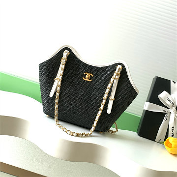 商品名称：シャネル CHANEL 99-CH6015BK 2025/26年 クルーズ コレクション ショー スモール ショッピング バッグ ハンドバッグ ショルダーバッグ