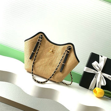 商品名称：シャネル CHANEL 99-CH6015XS 2025/26年 クルーズ コレクション ショー スモール ショッピング バッグ ハンドバッグ ショルダーバッグ