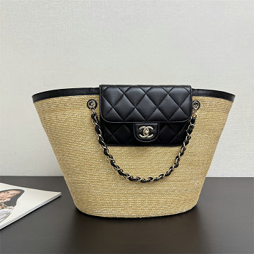 商品名称：シャネル CHANEL 99-CH5952BK 2025/26年 クルーズ コレクション ショー ラージ ショッピング バッグ ショルダーバッグ レディース
