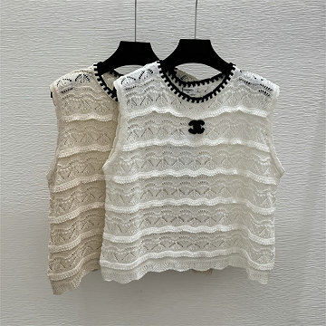 商品名称：シャネル CHANEL 2026年新作 ノースリーブ ウール セーター クルーネック レディース