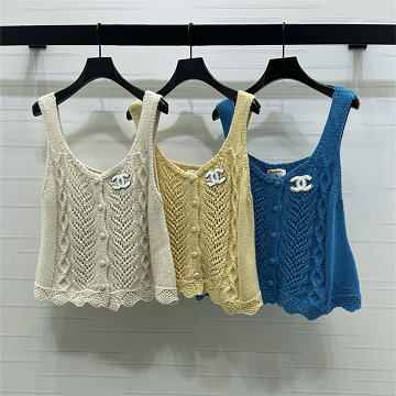 商品細詳を見る:シャネル CHANEL 2026年新作 ニットベスト タンクトップ ノースリーブ ウール セーター クルーネック レディース