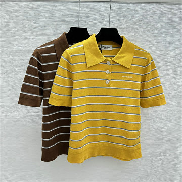 商品名称：ミュウミュウ MIUMIU 2026年新作 ショートスリーブ ウール セーター クルーネック レディース