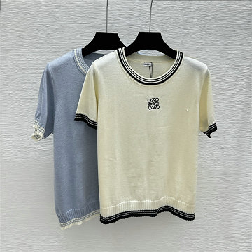 商品名称：ロエベ LOEWE 2026年新作 ショートスリーブ ウール セーター クルーネック レディース