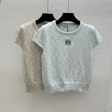 商品名称：ロエベ LOEWE 2026年新作 ショートスリーブ ウール セーター クルーネック レディース