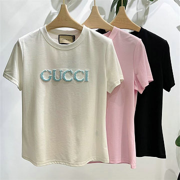 商品名称：グッチ GUCCI 2026年新作 コットンジャージー Tシャツ クルーネック 半袖 レディース