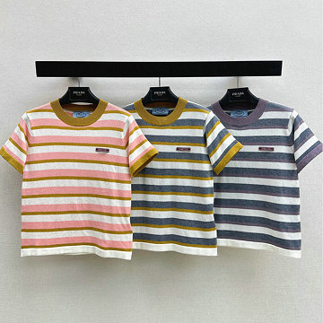 商品名称：プラダ PRADA 2026年新作 コットンジャージー Tシャツ クルーネック 半袖 レディース