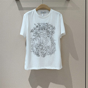 商品名称：クリスチャンディオール CHRISTIAN DIOR 2026年新作 ショートスリーブ Tシャツ コットンジャージ スウェット クルーネック カジュアル