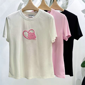 商品名称：シャネル CHANEL 2026年新作 ショートスリーブ Tシャツ コットンジャージ スウェット クルーネック カジュアル