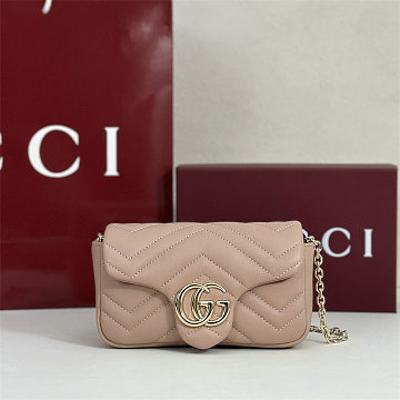 グッチ GUCCI  99-GG841290XF 2026年新作 GG マーモント フラップバッグ チェーン ショルダーバッグ レディース