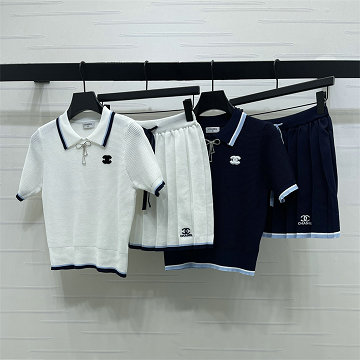 商品細詳を見る:シャネル CHANEL 2026年新作 ニット 上下セット ショートスリーブ セーター ニット ミニスカート カジュアル