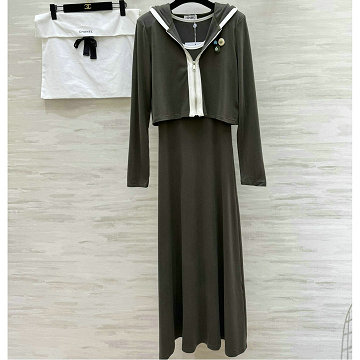 商品名称：シャネル CHANEL XG-TZCH26015G  2026年新作 ウール 上下セット タンクトップ ドレス ノースリーブ ワンピース ロングスリーブ ニットジャケット