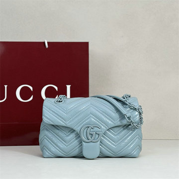 商品細詳を見る:グッチ GUCCI 99-GG855371BL 2026年新作 GG マーモント フラップバッグ チェーン ショルダーバッグ レディース