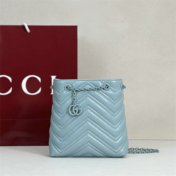 商品細詳を見る:グッチ GUCCI 99-GG856404PBL 2026年新作 GG マーモント ナノ バケットバッグ ショルダーバッグ レディース