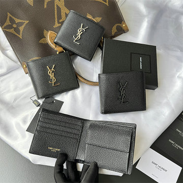 商品名称：イヴサンローラン Saint laurent YSL 2026年新作 二つ折り短財布 ショートウォレット メンズ