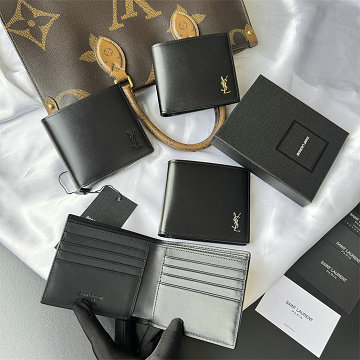 イヴサンローラン Saint laurent YSL025-YSL607727PBK  2026年新作 二つ折り短財布 ショートウォレット メンズ