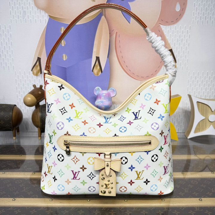 商品細詳を見る:ルイヴィトン LOUISVUITTON 2026年新作 M27582 LV x TM ラインナップ ホーボーバッグ ショルダーバッグ モノグラム マルチカラー キャンバス