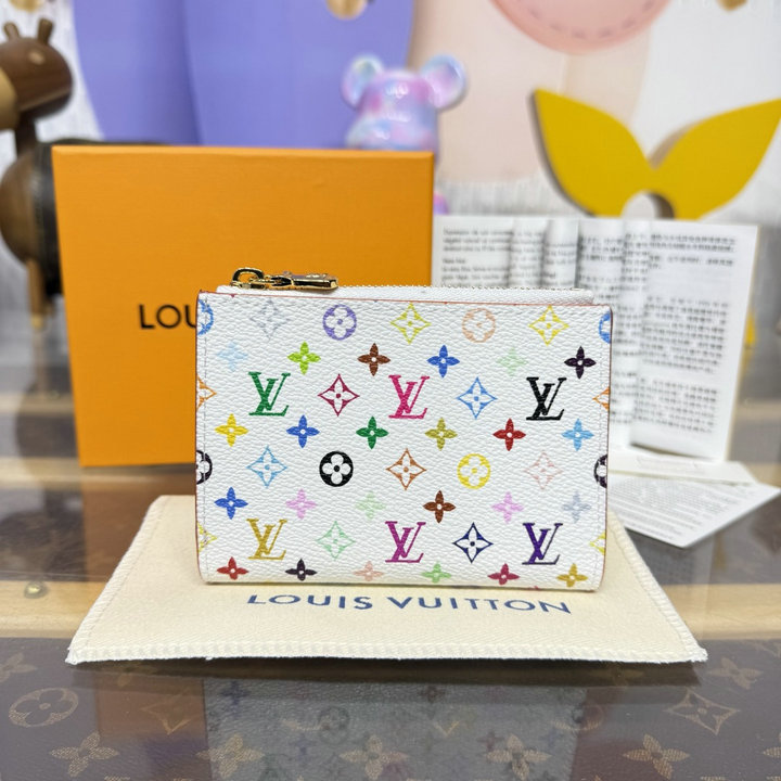 商品名称：ルイヴィトン LOUISVUITTON 2026年新作 M27736 LV x TM ポルトフォイユ リサ 二つ折り短財布 カード入れ モノグラム マルチカラー キャンバス