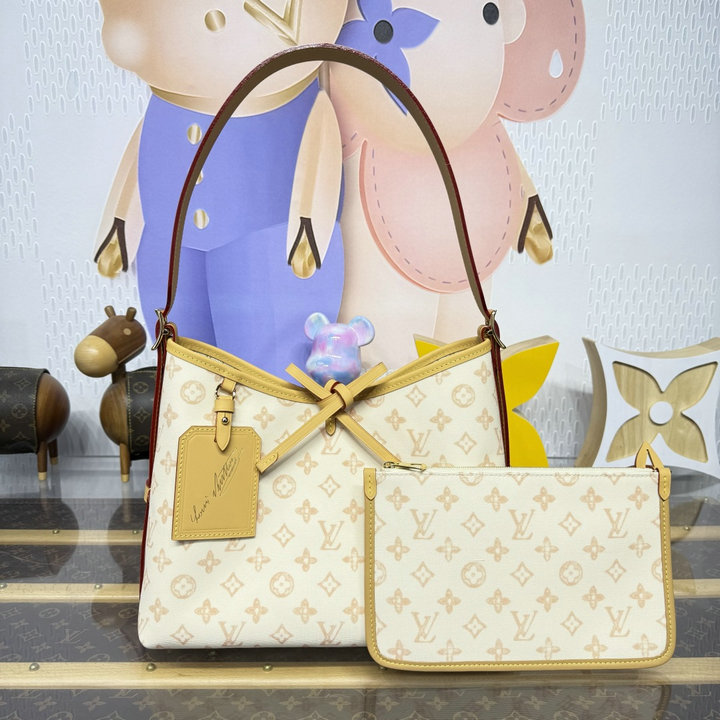 商品名称：ルイヴィトン LOUISVUITTON 2026年新作 M27948 キャリーオール PM ホーボーバッグ ショルダーバッグ コーティッド キャンバス