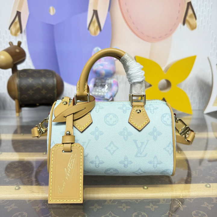 ルイヴィトン LOUISVUITTON 2026年新作 ナノ スピーディ トートバッグ ショルダーバッグ コーティッド キャンバス