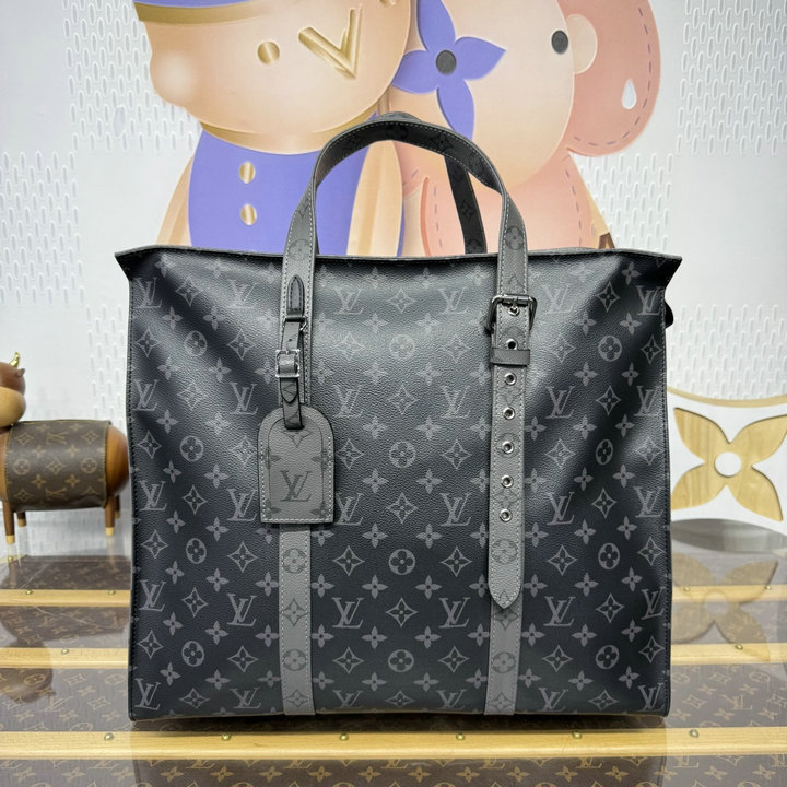 商品名称：ルイヴィトン LOUISVUITTON 2026年新作 New Cabas ラージバッグ ブリーフケース トートバッグ モノグラム エクリプス キャンバス