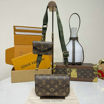 ルイヴィトン LOUISVUITTON 057-M80091 2021年最新入荷 ミュルティ ポシェット フェリシー ポーチ チェーンウォレット ショルダーバッグ モノグラムキャンパス