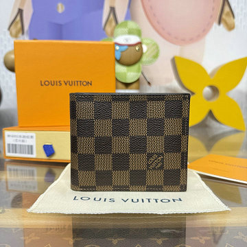 ルイヴィトン LOUISVUITTON 057-N60053C　2020年最新入荷 ポルトフォイユ アメリゴ NM 二つ折り短財布 ショートウォレット ダミエエベヌキャンパス
