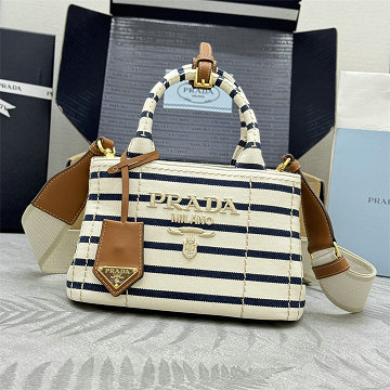 商品細詳を見る:プラダ PRADA 99-PD1BA038TBK 2026年新作 ジャルディニエール コットンキャンバス ミニハンドバッグ ショルダーバッグ