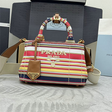 商品細詳を見る:プラダ PRADA  99-PD1BA038TCS 2026年新作 ジャルディニエール コットンキャンバス ミニハンドバッグ ショルダーバッグ
