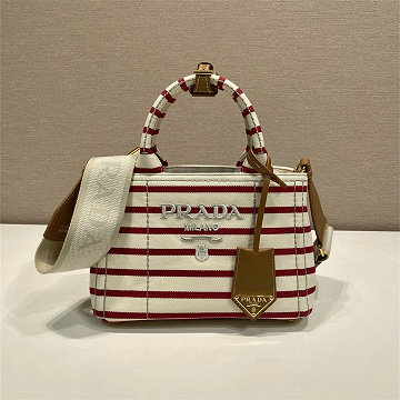 商品名称：プラダ PRADA 99-PD1BA038TRD 2026年新作 ジャルディニエール コットンキャンバス ミニハンドバッグ ショルダーバッグ