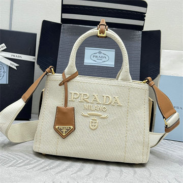 商品細詳を見る:プラダ PRADA 99-PD1BG464BBS 2026年新作 ジャルディニエール コットンキャンバス ミニハンドバッグ ショルダーバッグ