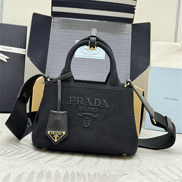 商品細詳を見る:プラダ PRADA 99-PD1BA038BBK 2026年新作 ジャルディニエール コットンキャンバス ミニハンドバッグ ショルダーバッグ