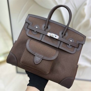 商品名称：エルメス HERMES 063-HBC25BQYSK 2026年新作 バーキンバッグ 25 cargo トップハンドルバッグ トートバッグ ハンドバッグ ビジネスバッグ