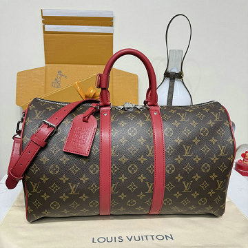 商品細詳を見る:ルイヴィトン LOUISVUITTON 2026年新作 M13808 キーポル バンドリエール 50 トートバッグ ボストンバッグ 旅行かばん モノグラム マカサー キャンバス