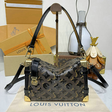 商品名称：ルイヴィトン LOUISVUITTON 2026年新作 M27036 サイド トランク PM トートバッグ ショルダーバッグ レザー