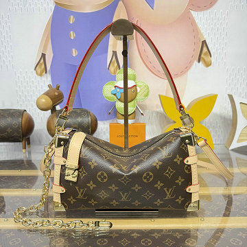 ルイヴィトン LOUISVUITTON 2026年新作 M28385 サイド トランク MM EW トートバッグ ショルダーバッグ モノグラム キャンバス