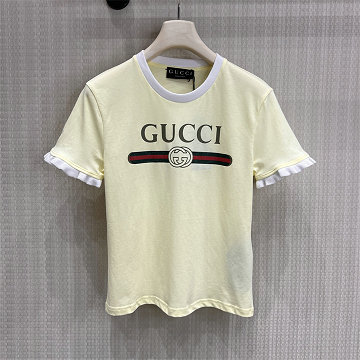 商品名称：グッチ GUCCI 2026年新作 コットンジャージー Tシャツ クルーネック 半袖 レディース 高品質 日常