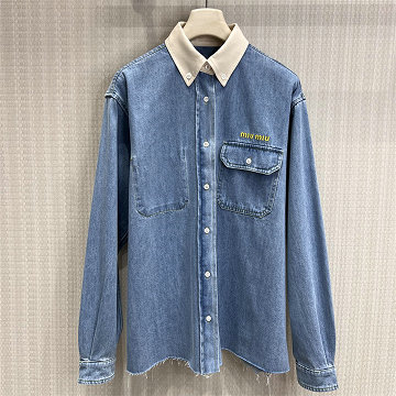商品細詳を見る:ミュウミュウ MIUMIU 2026年新作 ロングスリーブ デニムシャツ ブラウス レディース 高品質 日常