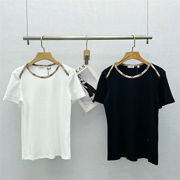 商品名称：バーバリー BURBERRY 2026年新作 コットンジャージー Tシャツ クルーネック 半袖 レディース 高品質 日常