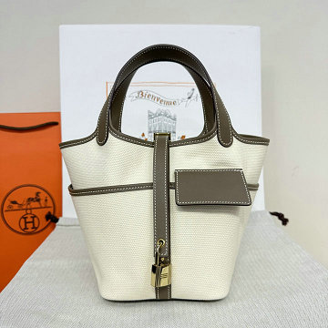 エルメス HERMES 063-HPT18ZPJBDH 2026年新作 ピコタン ミニ バケットバッグ トートバッグ ハンドバッグ ショッピングバッグ レディース