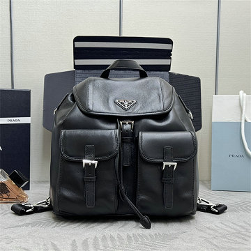 商品名称：プラダ PRADA 99-PD1BZ811PBK 2026年 ミディアム バックパック リュック トライアングルロ レザー メンズ