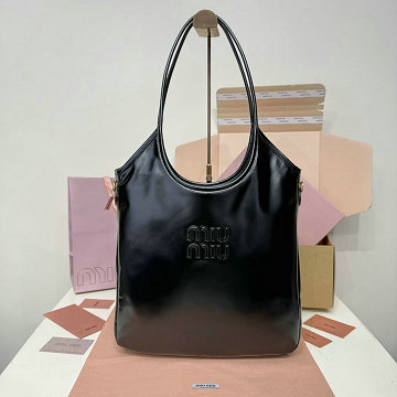 商品名称：ミュウミュウ MIUMIU GH-MM5BG311PBK 2026年新作 Ivy アイビー トートバッグ レディース ハンドバッグ 高質感 レザー