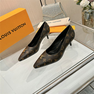 商品名称：ルイヴィトン LOUISVUITTON 26-LVJ26011Zl  2026年 ミディヒールパンプス モノグラム レディース