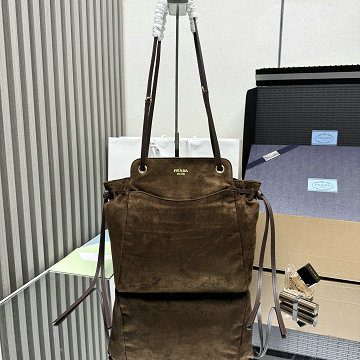 商品名称：プラダ PRADA GH-PD1BG641SK  2026年新作 キャリー ミディアム スエード トートバッグ ショルダーバッグ レディース