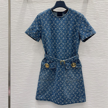 商品細詳を見る:ルイヴィトン LOUISVUITTON 2026年 ショートドレス 半袖 モノグラム ワンピース レディース