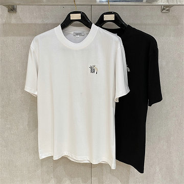 ロエベ LOEWE 2026年 コットンジャージー Tシャツ 半袖 クルーネック カジュアル メンズ
