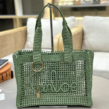 商品名称：クロエ CHLOE 99-CLE1666GL 2026年 Summer Bananaイーストウエスト トートバッグ ハンドバッグ ラフィア