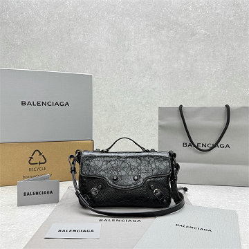 バレンシアガ BALENCIAGA 99-BA92402BK 2026年新作 LE City ナノ トートバッグ ショルダーバッグ レザー レディース