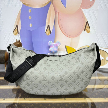 商品細詳を見る:ルイヴィトン LOUISVUITTON 057-M24468  2026年 ホーボー ハンモックバッグ ショルダーバッグ モノグラム シャドウ レザー ブラック