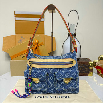 商品名称：ルイヴィトン LOUISVUITTON 057-M27329 2026年 バギー ホーボー ショルダーバッグ レディース モノグラム デニム キャンバス