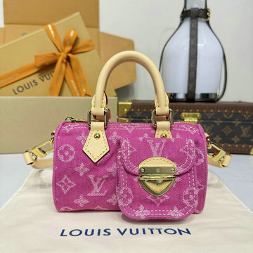 商品名称：ルイヴィトン LOUISVUITTON 057-M27603 2026年 ナノ スピーディ トートバッグ ショルダーバッグ モノグラム デニム キャンバス